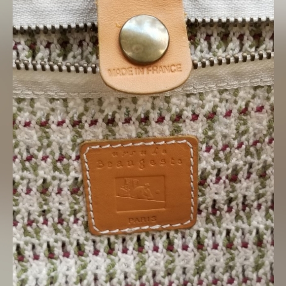 Vintage Rare Ursula Beaugeste Paris Woven  Tote Bag with Leather trim - Picture 13 of 13